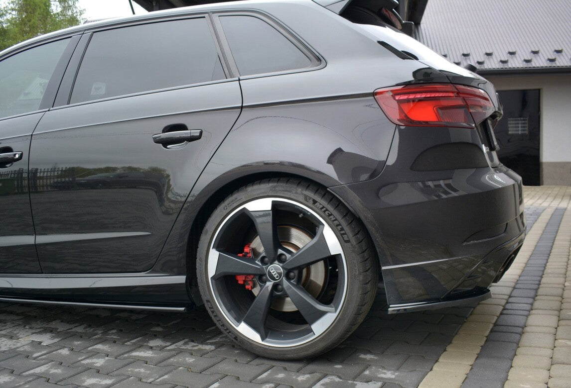 Diffusor Flaps passend für Audi RS3 8V FL Sportback schwarz Hochglanz