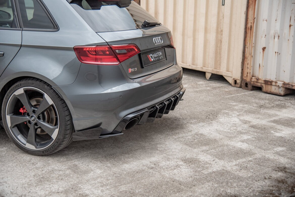 Diffusor Flaps passend für Audi RS3 8V Sportback schwarz Hochglanz
