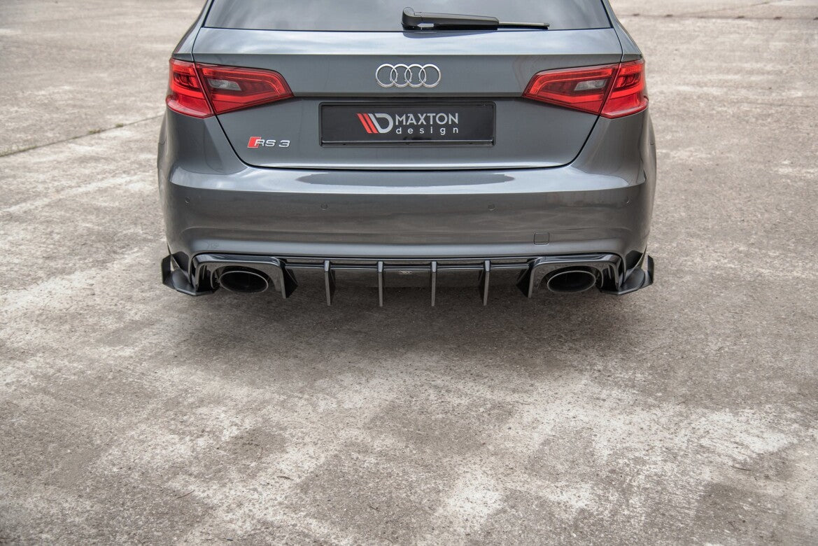 Diffusor Flaps passend für Audi RS3 8V Sportback schwarz Hochglanz
