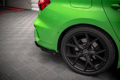 Diffusor Flaps passend für Audi RS3 Limousine 8Y schwarz Hochglanz