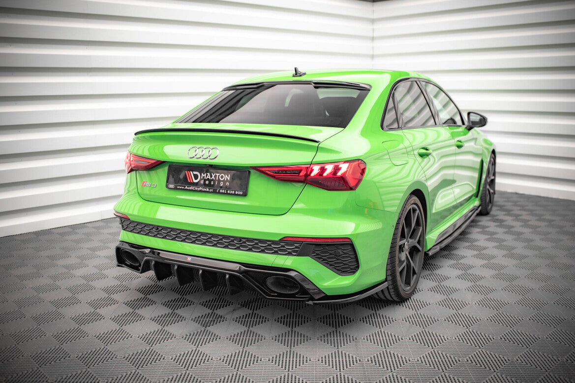 Diffusor Flaps passend für Audi RS3 Limousine 8Y schwarz Hochglanz