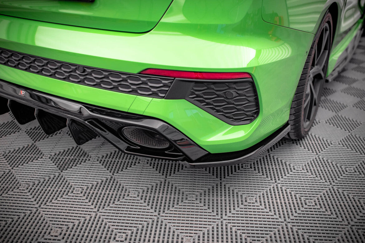 Diffusor Flaps passend für Audi RS3 Limousine 8Y schwarz Hochglanz