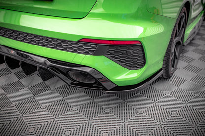 Diffusor Flaps passend für Audi RS3 Limousine 8Y schwarz Hochglanz