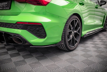 Diffusor Flaps passend für Audi RS3 Limousine 8Y schwarz Hochglanz