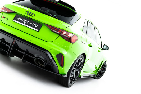 Diffusor Flaps passend für Audi RS3 Sportback 8Y FL schwarz Hochglanz