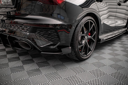 Diffusor Flaps passend für Audi RS3 Sportback 8Y schwarz Hochglanz