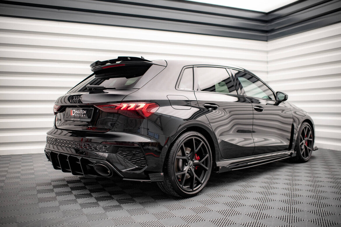 Diffusor Flaps passend für Audi RS3 Sportback 8Y schwarz Hochglanz