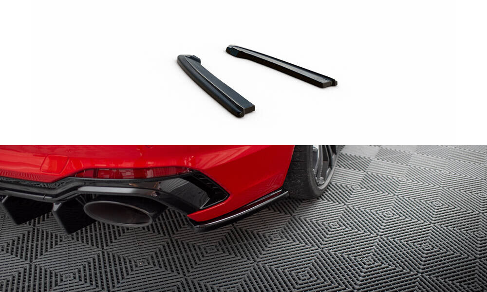 Diffusor Flaps passend für Audi RS4 B9 / B9 FL schwarz Hochglanz
