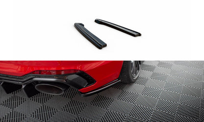 Diffusor Flaps passend für Audi RS4 B9 / B9 FL schwarz Hochglanz