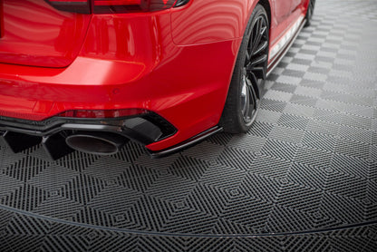 Diffusor Flaps passend für Audi RS4 B9 / B9 FL schwarz Hochglanz