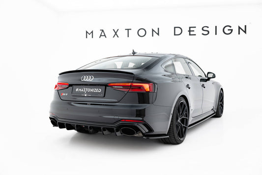 Diffusor Flaps passend für Audi RS5 Coupe / Sportback F5 schwarz Hochglanz