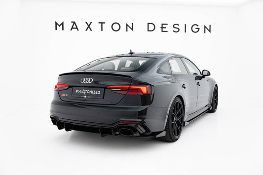 Diffusor Flaps passend für Audi RS5 Coupe / Sportback F5 schwarz Hochglanz