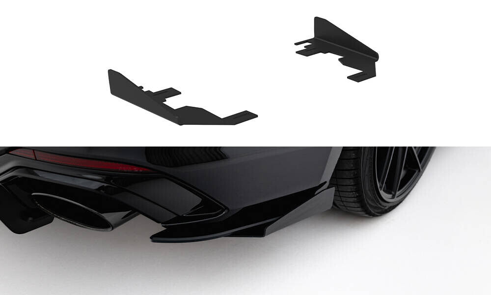 Diffusor Flaps passend für Audi RS5 Coupe / Sportback F5 schwarz Hochglanz