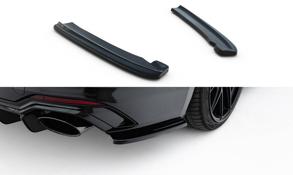 Diffusor Flaps passend für Audi RS5 Coupe / Sportback F5 schwarz Hochglanz