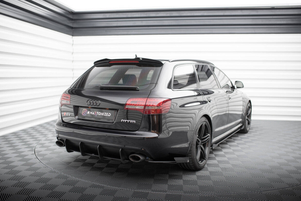 Diffusor Flaps passend für Audi RS6 Avant C6 schwarz Hochglanz