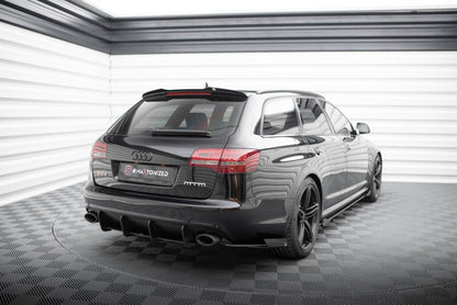 Diffusor Flaps passend für Audi RS6 Avant C6 schwarz Hochglanz