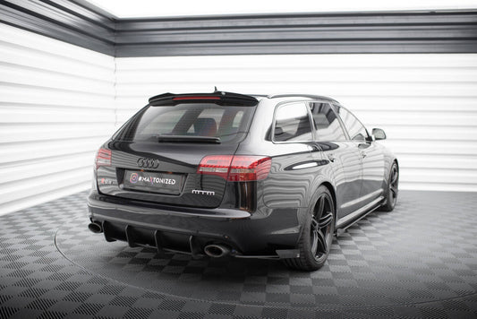 Diffusor Flaps passend für Audi RS6 Avant C6 schwarz Hochglanz