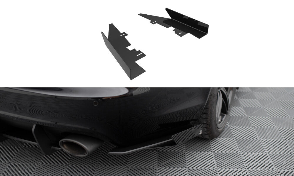 Diffusor Flaps passend für Audi RS6 Avant C6 schwarz Hochglanz
