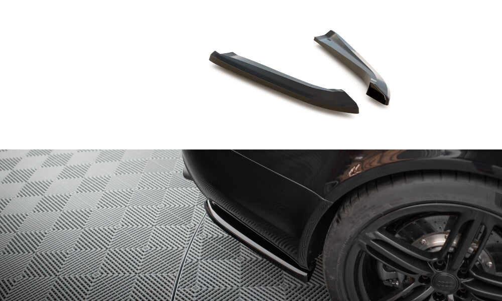 Diffusor Flaps passend für Audi RS6 Avant C6 schwarz Hochglanz