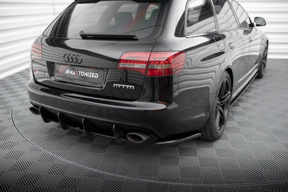 Diffusor Flaps passend für Audi RS6 Avant C6 schwarz Hochglanz