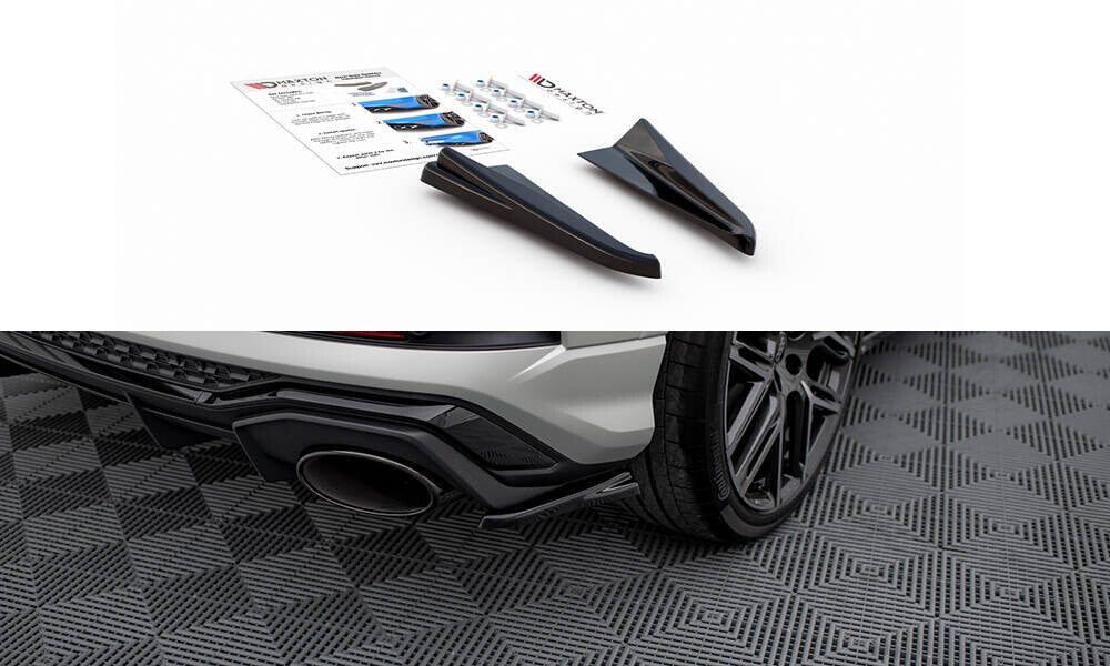 Diffusor Flaps passend für Audi RSQ3 Sportback / SUV F3 schwarz Hochglanz