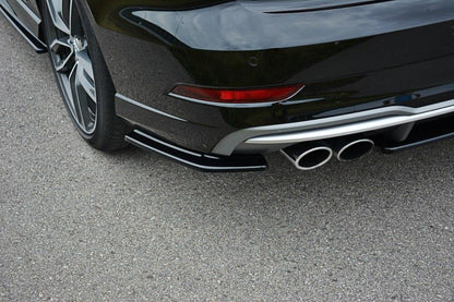 Diffusor Flaps passend für Audi S3 / A3 S-Line 8V FL Limousine schwarz Hochglanz