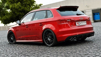 Diffusor Flaps passend für Audi S3 / A3 S-Line 8V Hachback / Sportback schwarz Hochglanz
