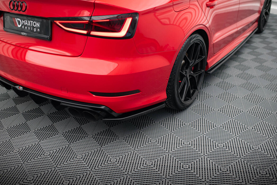 Diffusor Flaps passend für Audi S3 Limousine 8V schwarz Hochglanz