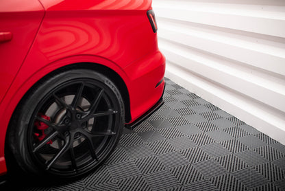 Diffusor Flaps passend für Audi S3 Limousine 8V schwarz Hochglanz