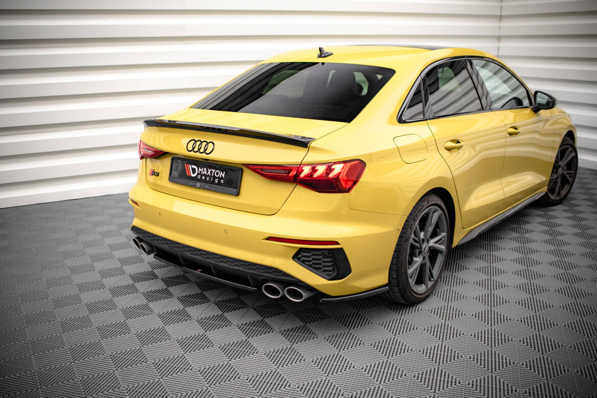 Diffusor Flaps passend für Audi S3 Limousine 8Y schwarz Hochglanz