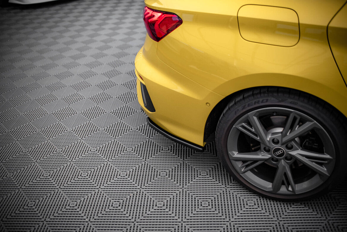 Diffusor Flaps passend für Audi S3 Limousine 8Y schwarz Hochglanz