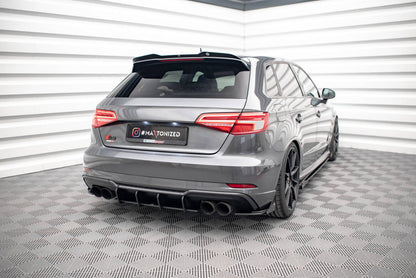 Diffusor Flaps passend für Audi S3 Sportback 8V FL schwarz Hochglanz