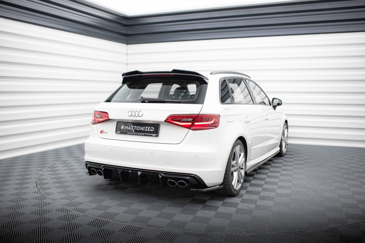 Diffusor Flaps passend für Audi S3 Sportback 8V schwarz Hochglanz