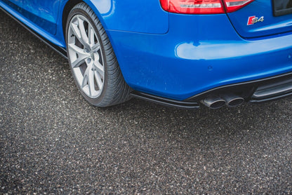 Diffusor Flaps passend für Audi S4 / A4 S-Line B8 Limousine schwarz Hochglanz