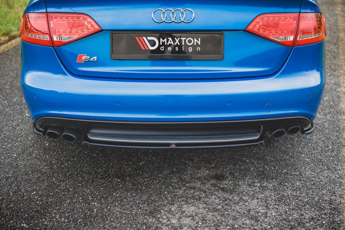 Diffusor Flaps passend für Audi S4 / A4 S-Line B8 Limousine schwarz Hochglanz