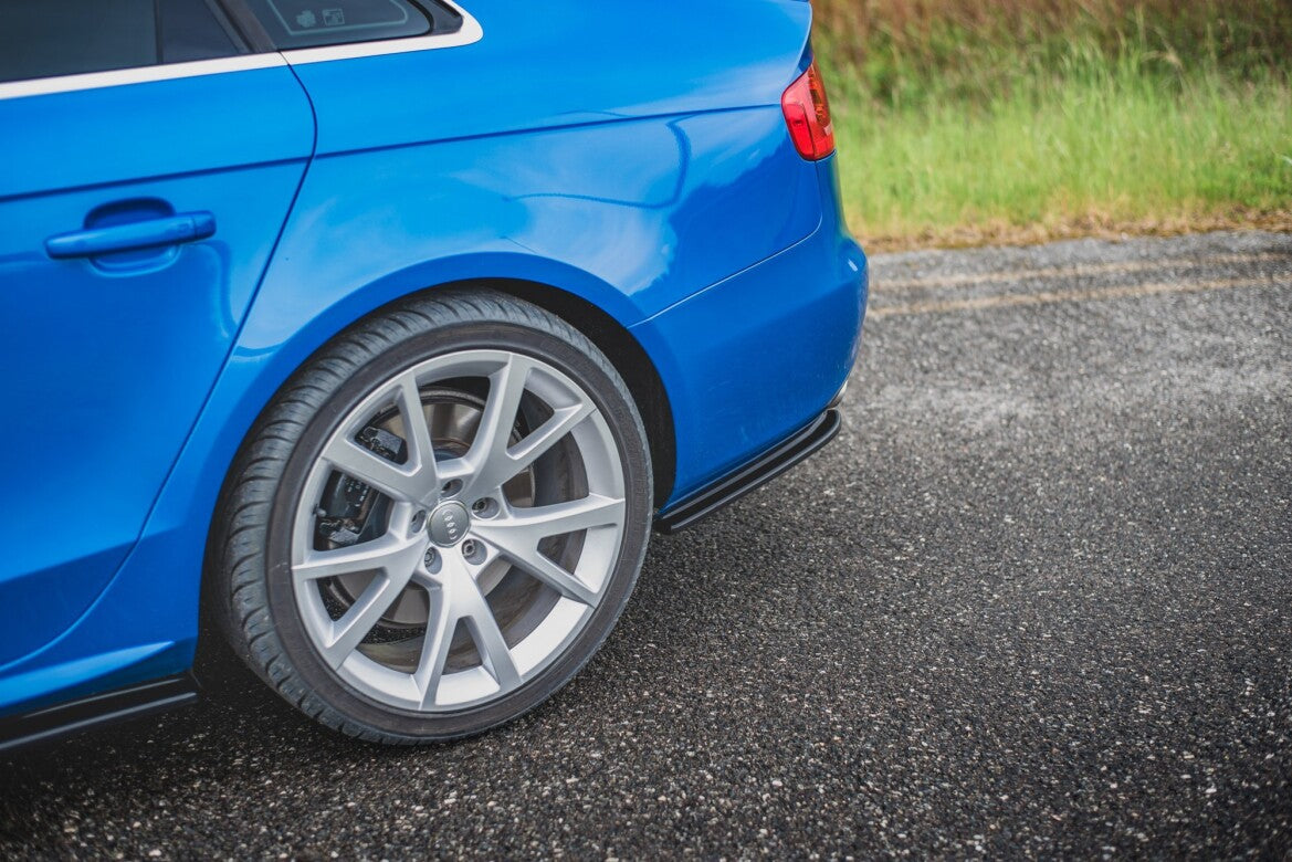 Diffusor Flaps passend für Audi S4 / A4 S-Line B8 Limousine schwarz Hochglanz