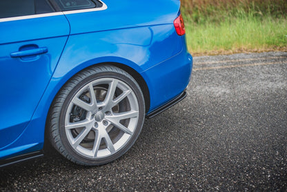 Diffusor Flaps passend für Audi S4 / A4 S-Line B8 Limousine schwarz Hochglanz