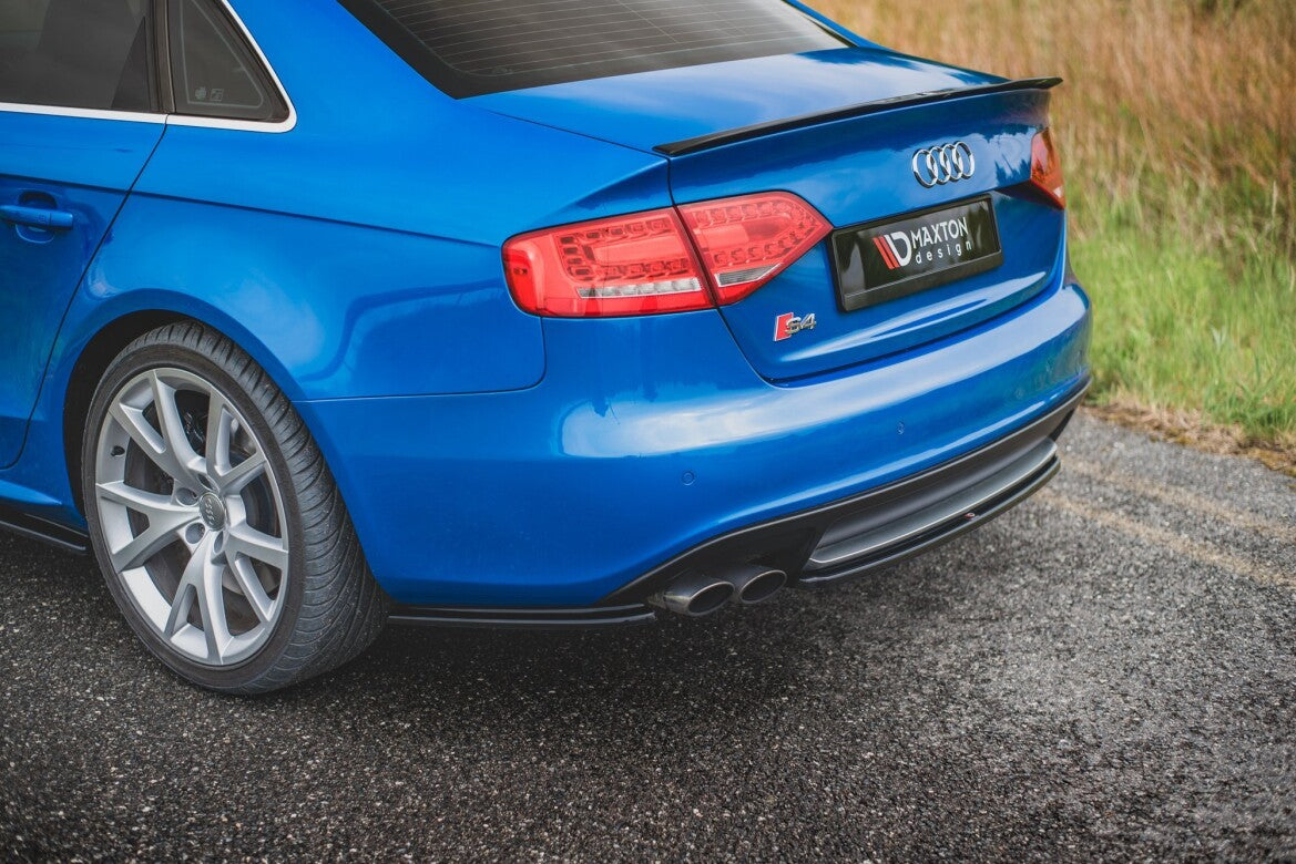 Diffusor Flaps passend für Audi S4 / A4 S-Line B8 Limousine schwarz Hochglanz