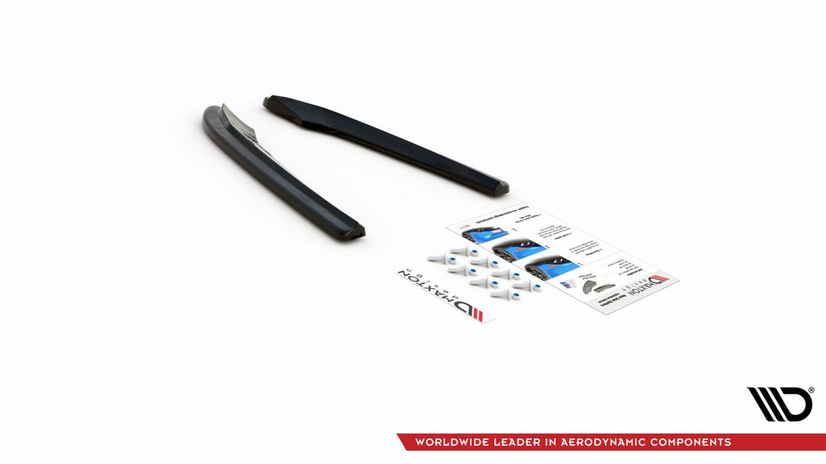 Diffusor Flaps passend für Audi S4 / A4 S-Line B8 Limousine schwarz Hochglanz