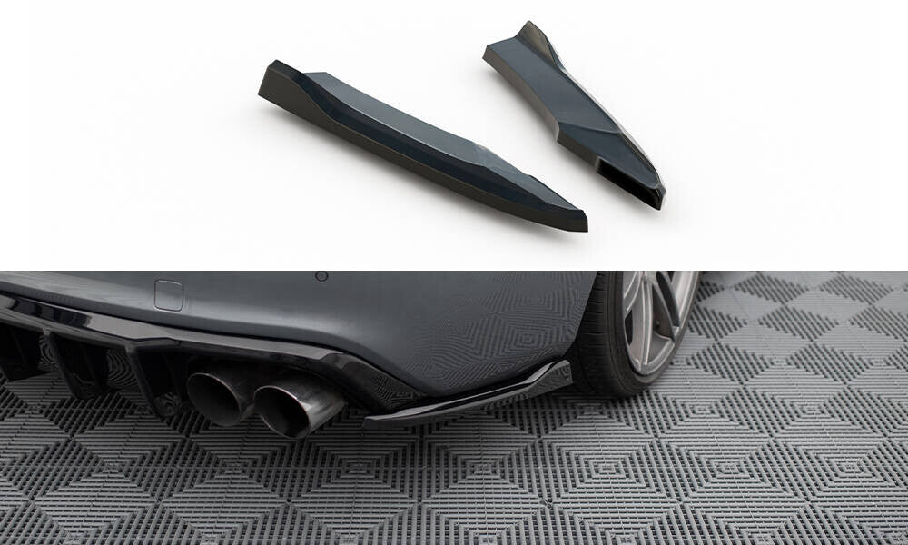 Diffusor Flaps passend für Audi S5 / A5 S-Line 8T FL schwarz Hochglanz