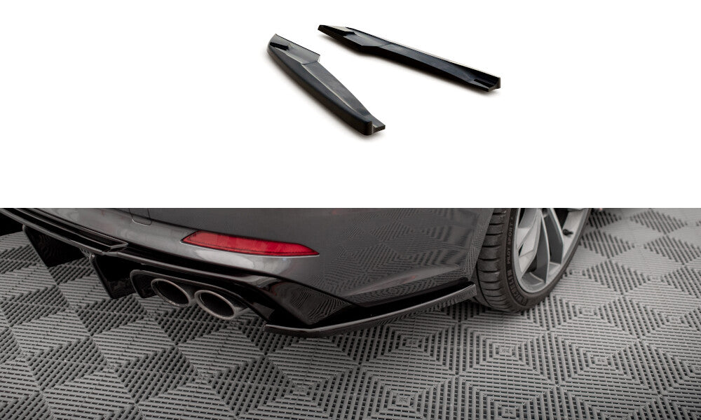 Diffusor Flaps passend für Audi S5 Coupe / Sportback F5 schwarz Hochglanz