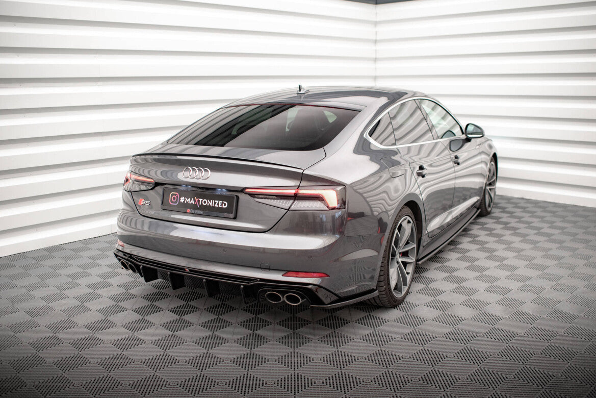 Diffusor Flaps passend für Audi S5 Coupe / Sportback F5 schwarz Hochglanz