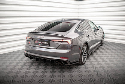 Diffusor Flaps passend für Audi S5 Coupe / Sportback F5 schwarz Hochglanz