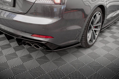 Diffusor Flaps passend für Audi S5 Coupe / Sportback F5 schwarz Hochglanz