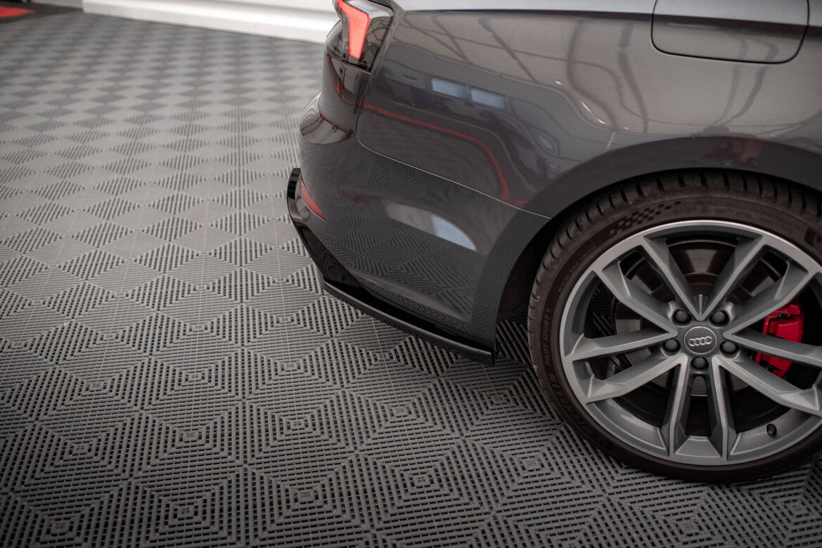 Diffusor Flaps passend für Audi S5 Coupe / Sportback F5 schwarz Hochglanz