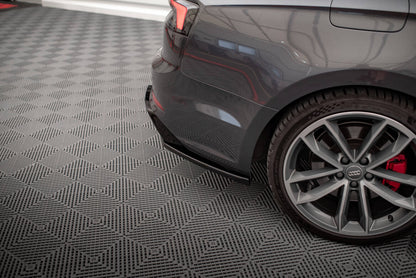 Diffusor Flaps passend für Audi S5 Coupe / Sportback F5 schwarz Hochglanz