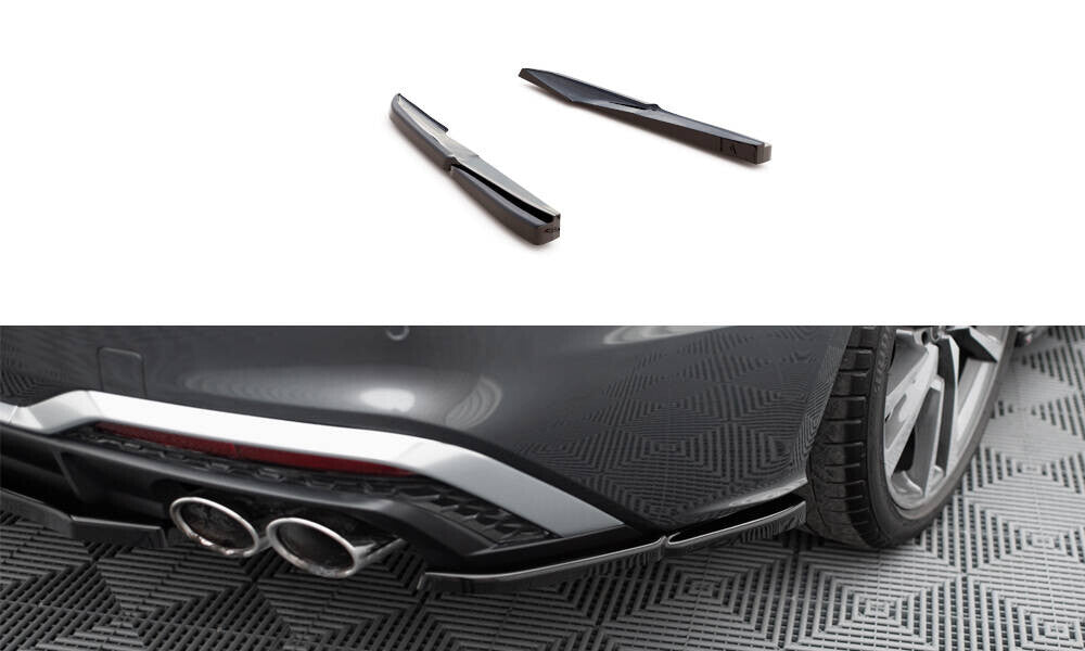 Diffusor Flaps passend für Audi S5 Sportback / Coupe F5 FL schwarz Hochglanz