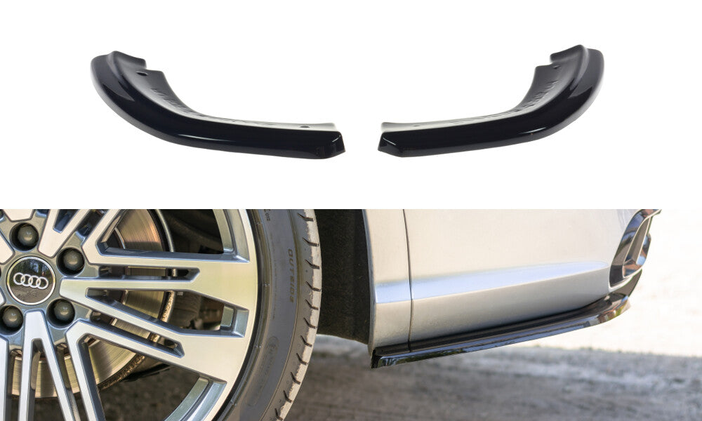 Diffusor Flaps passend für Audi SQ5/Q5 S-line Mk2 schwarz Hochglanz