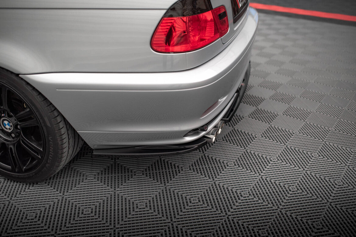 Diffusor Flaps passend für BMW 3er Coupe E46 schwarz Hochglanz