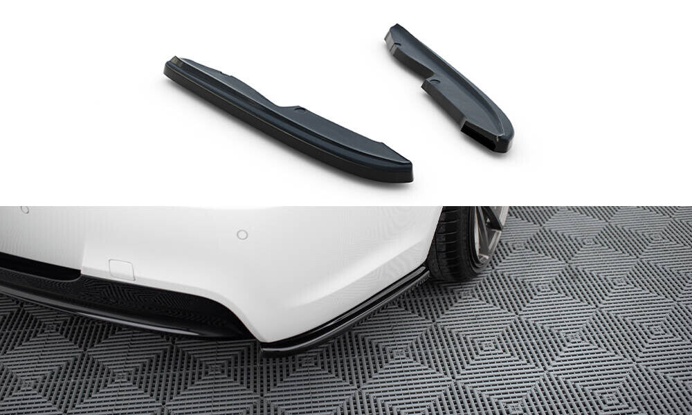 Diffusor Flaps passend für BMW 3er E90 M Paket schwarz Hochglanz